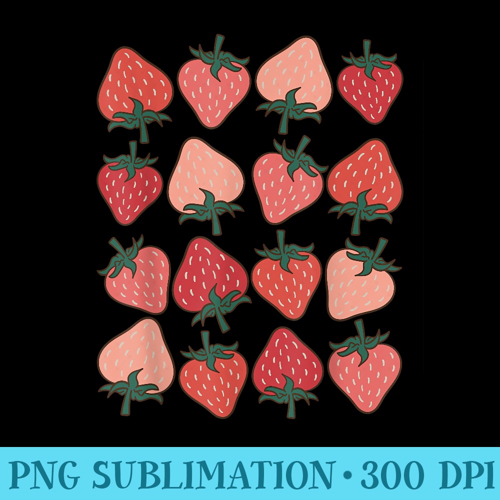 Strawberry Pattern Fruitarian Berry Strawberries Fruit Lover - Mug Sublimation PNG - Trendsetting And Modern Collections