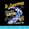 Saint Christopher Surf Patron Saint of Surfing Catholic Men - PNG Download Vector - Unique And Exclusive Designs