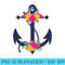 Nautical Anchor With Tropical Flowers - Transparent PNG download - Lifetime Access To Purchased Files