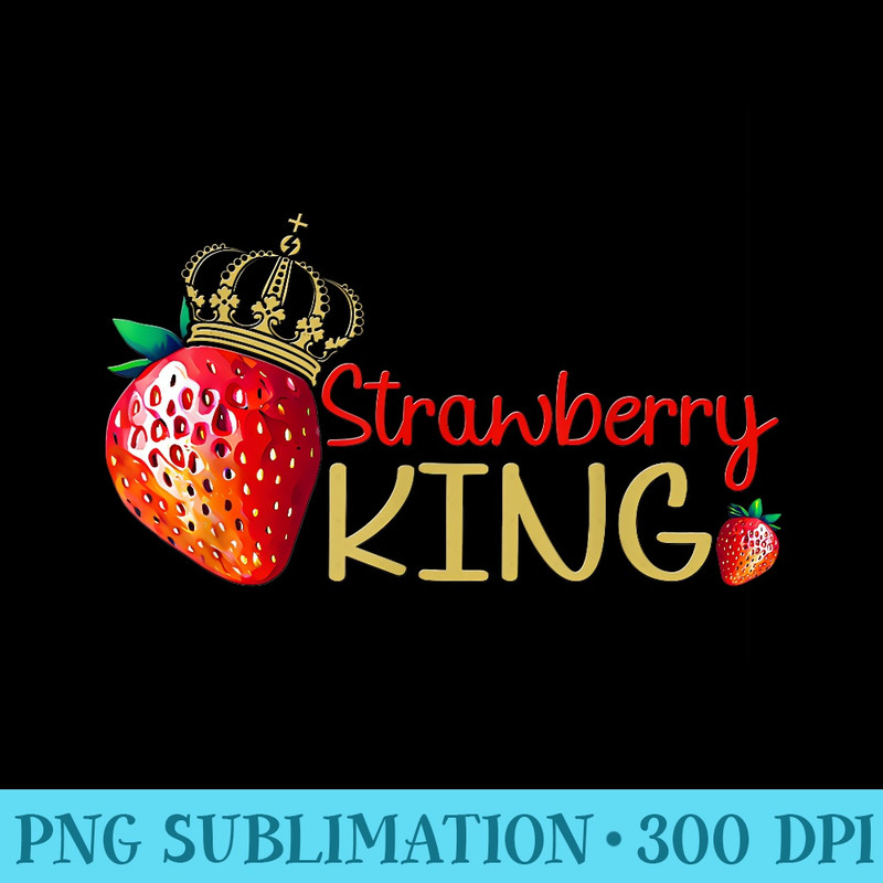 Strawberry King - Sublimation patterns PNG - Stunning Sublimation Graphics