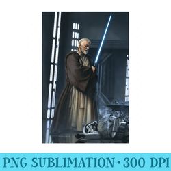 star wars obiwan kenobi lightsaber picture graphic t - shirt drawing png