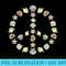 Seashell Peace Sign Natural Colors - Transparent Shirt Design - Unleash Your Creativity