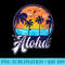 Aloha Tropical Beach Palm Trees - Sublimation clipart PNG - Unleash Your Creativity