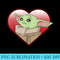 Star Wars The Mandalorian The Child Valentine Heart Portrait - Shirt Clipart Free PNG - Unleash Your Creativity