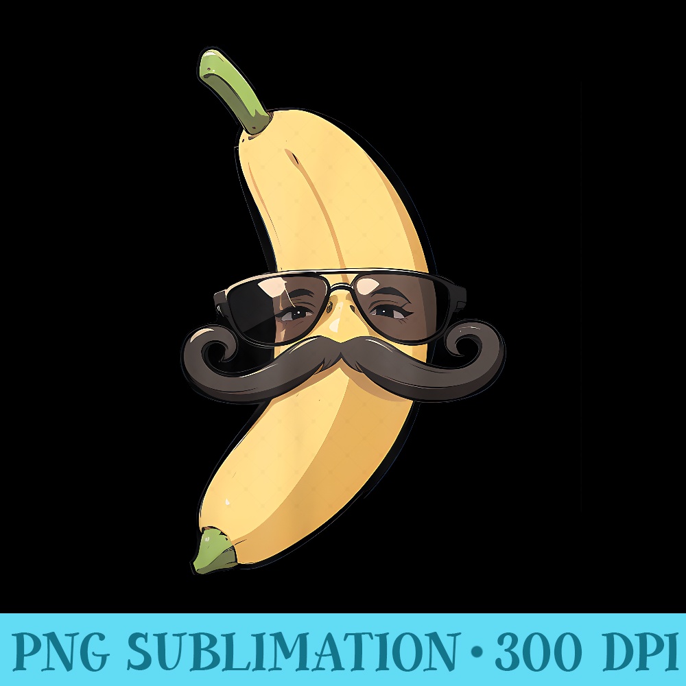 Christmas Sunglasses Banana Mustache - Sublimation graphics PNG - Unleash Your Creativity