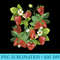 Vintage Strawberries Strawberry Lover Fruit Berry Floral - Stylish Shirt PNG - Eco Friendly And Sustainable Digital Products