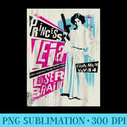 star wars princess leia vintage concert - high resolution shirt png