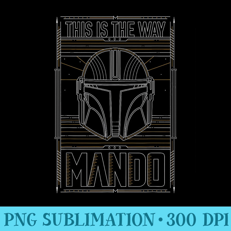 Star Wars The Mandalorian This Is The Way Line Art Badge - Download PNG Files - Capture Imagination with Every Detail
