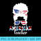 4th Of July Black Teacher American Flag Melanin Teaching - Transparent Shirt Clip Art - Unique And Exclusive Designs