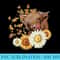 Highland Cow With Sunflower Daisies Butterflies Farm Western - PNG File Download - Versatile And Customizable Designs
