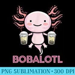 bobalotl axolotl boba tea - png download library