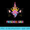 Little Miss Preschool Grad Graduation 2024 Unicorn Face Premium - PNG design assets - Versatile And Customizable Designs