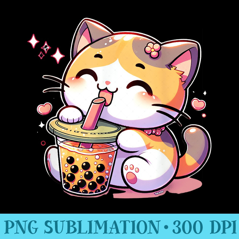 Cat Boba Tea Bubble Tea Anime Kawaii Neko n Children - PNG Download Database - Revolutionize Your Designs