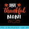 One Thankful Nani Fall Thanksgiving Autumn Funny - PNG Graphics Download - Stunning Sublimation Graphics