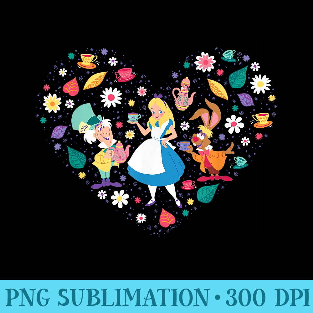 Disney Alice in Wonderland Tea Party Heart Valentineu2019s Day - PNG Templates Download - Boost Your Success with this Inspirational PNG Download
