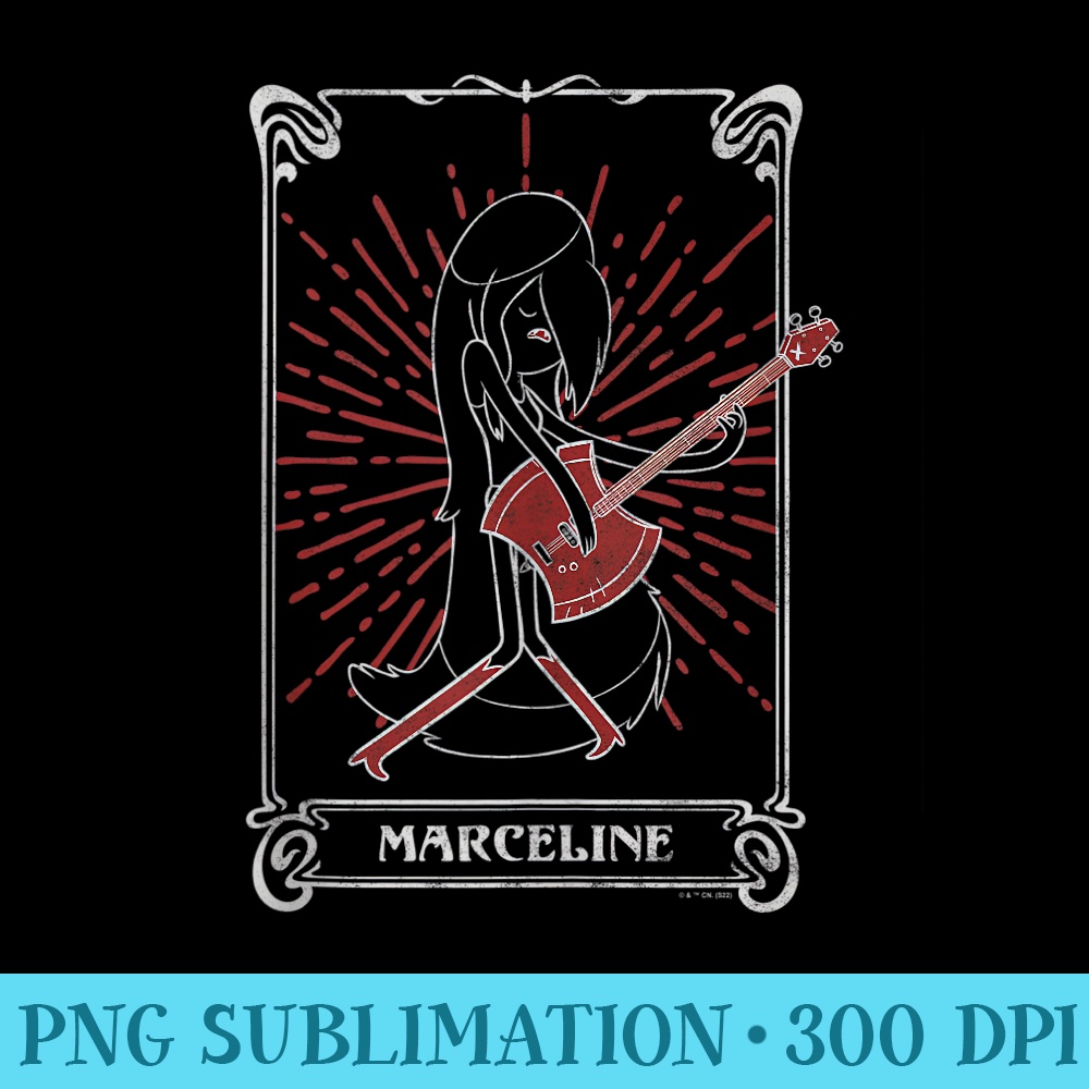 Adventure Time Halloween Marceline Tarot Card - Sublimation backgrounds PNG - Perfect for Sublimation Mastery