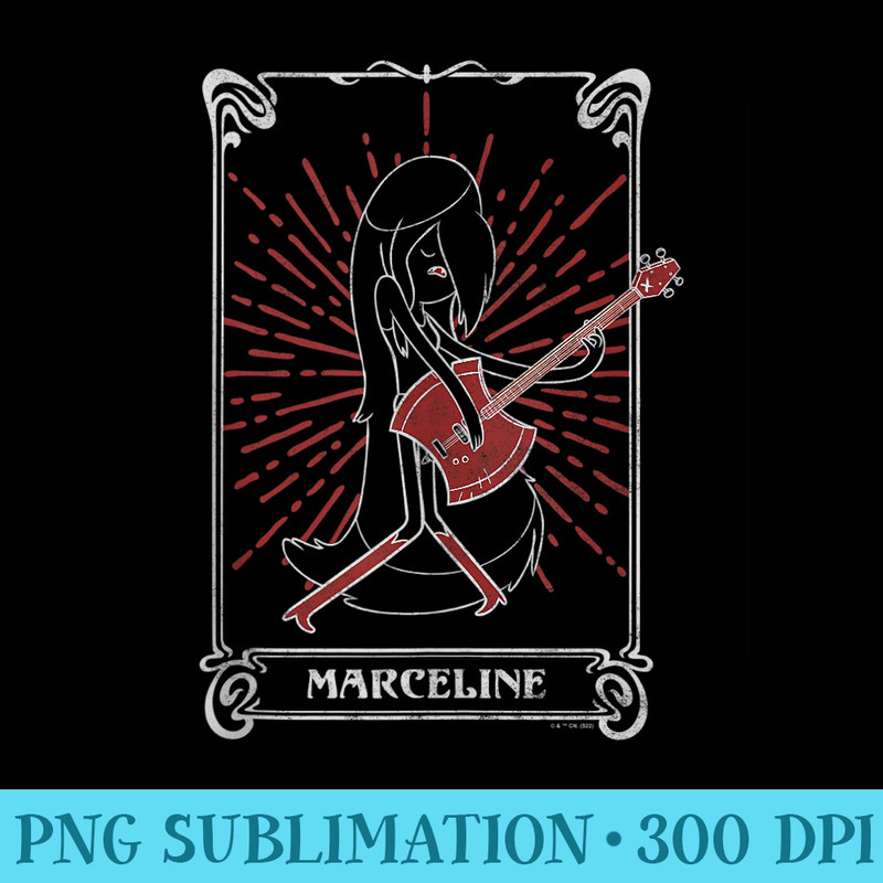 Adventure Time Halloween Marceline Tarot Card - Sublimation backgrounds PNG - Perfect for Sublimation Mastery