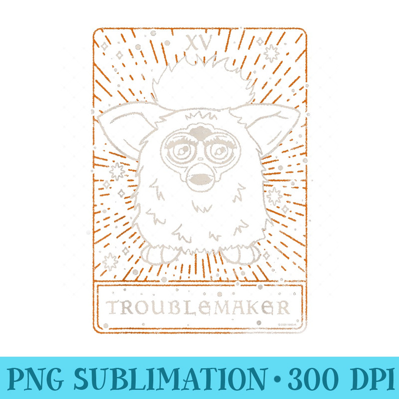 Furby Halloween Celestial Tarot Card Trouble Maker Outline - PNG Download Source - Defying the Norms