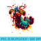Rainbow Peacock Mantis Shrimp Orange Splash - Transparent PNG File Download - Perfect for Personalization