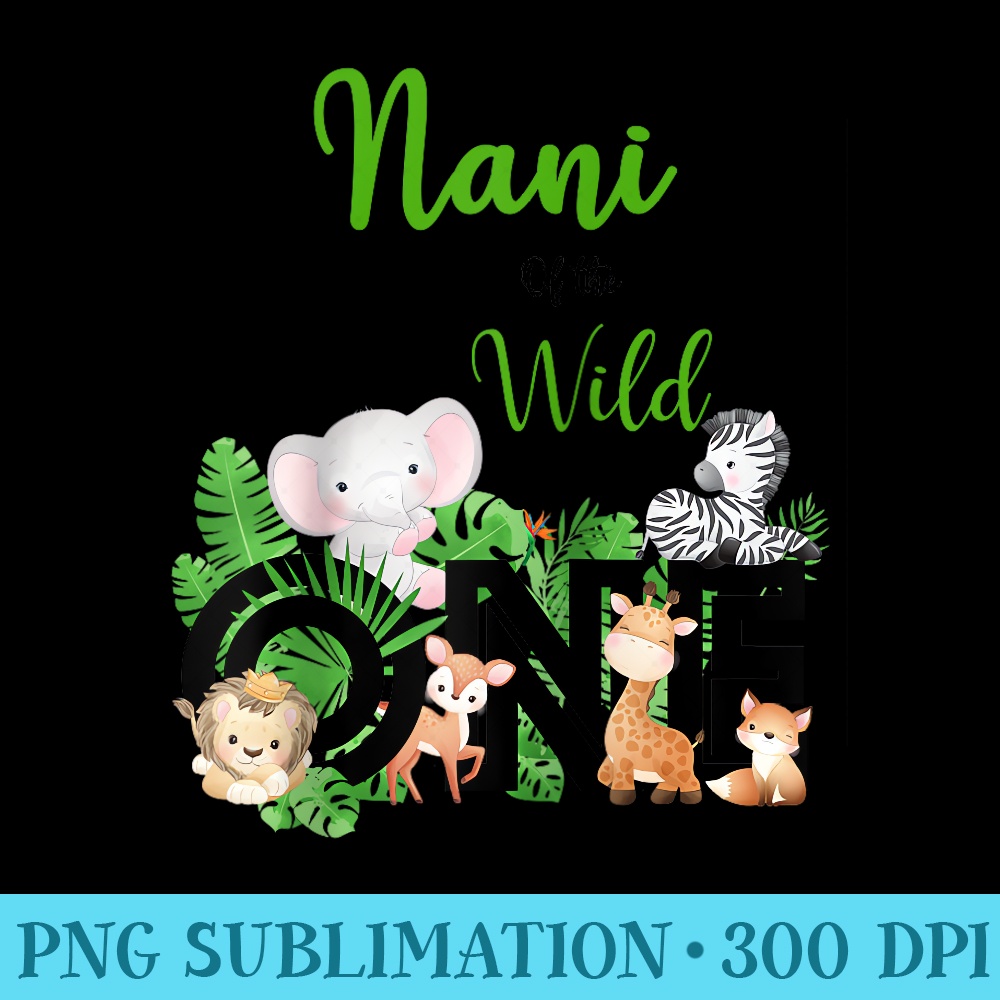 Nani of The Wild One Zoos Happy Birthday Jungle Animal Raglan Baseball - PNG Clipart Download - Add a Festive Touch to Every Day