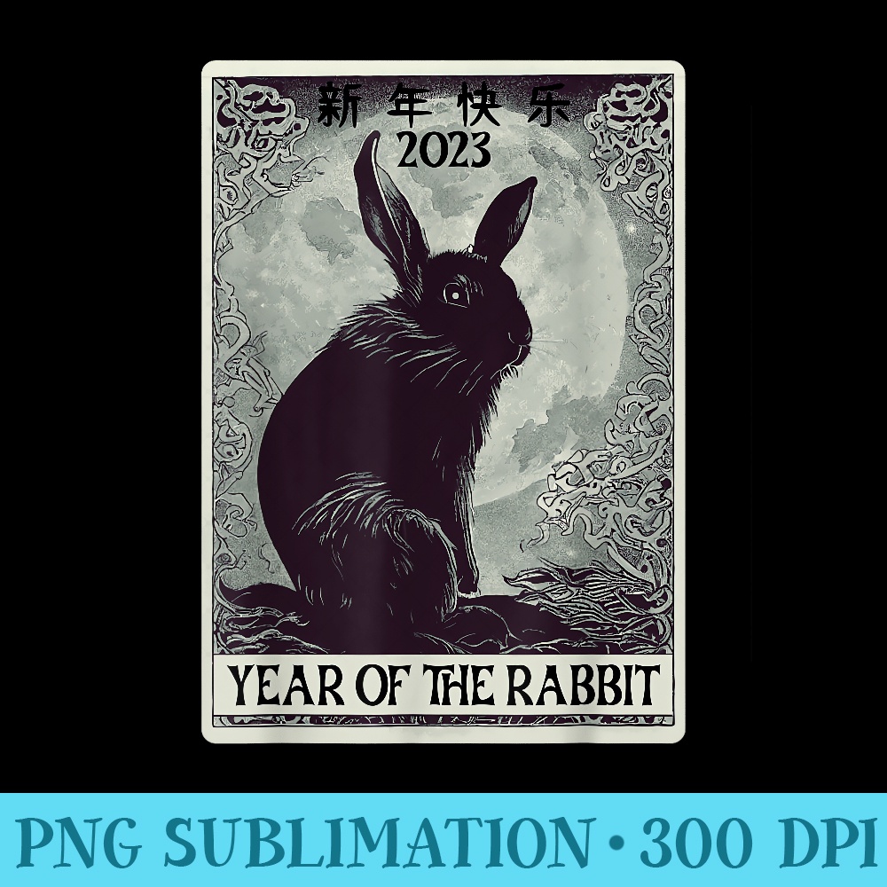 Black Rabbit Lover Tarot Card Year Of The Rabbit - PNG Download Icon - Bring Your Designs to Life
