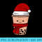 Kawaii Bubble Milk Tea Boba Tea Christmas - PNG Download Clipart - Perfect for Sublimation Mastery