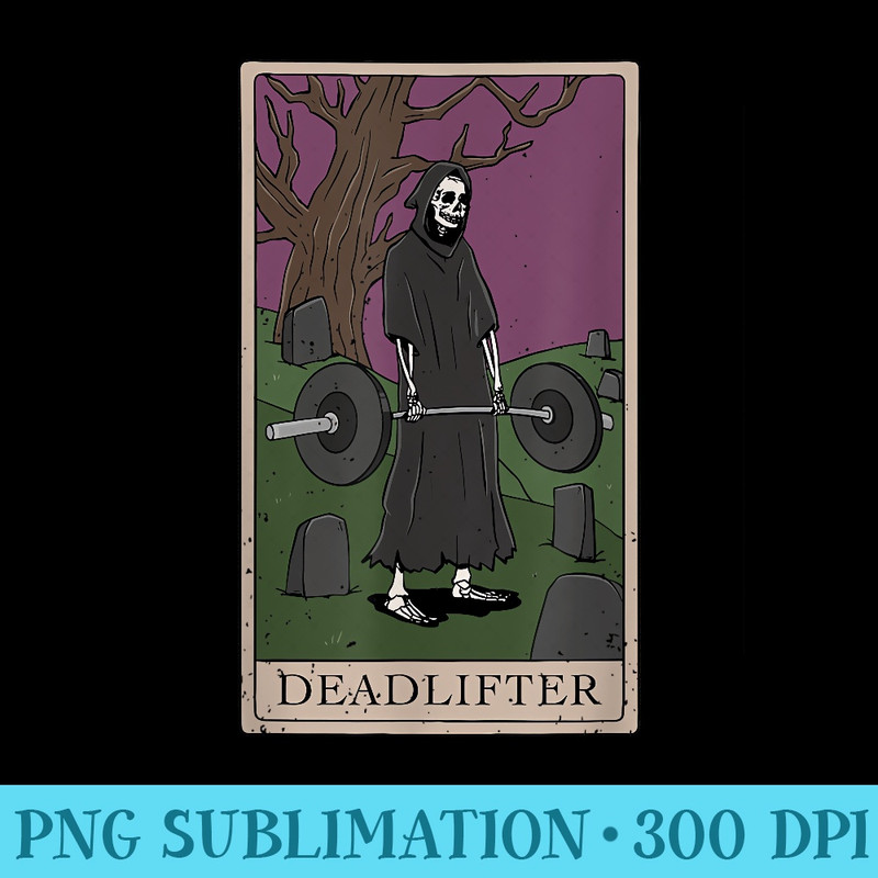 Bodybuilding Deadlifter Tarot Card Strength Training - Mug Sublimation PNG - Instant Access To Downloadable Files