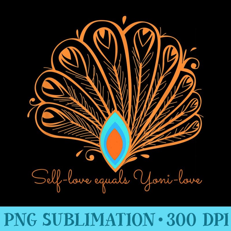 Self Love Yoni Peacock Feather - PNG Download Library - Lifetime Access To Purchased Files