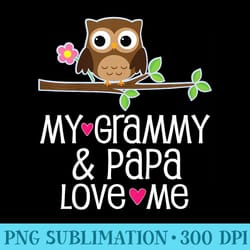 my grammy and papa love me granddaughter owl - download png images