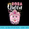 Boba Queen For n Girls Boba Bubble Tea Kawaii Japanese - High Resolution PNG Download - High Resolution And Print-Ready Designs