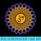 Spiritual Mandala Yoga Om Symbol Peacock Colors Kaleidoscope - Shirt Image Download - Capture Imagination with Every Detail
