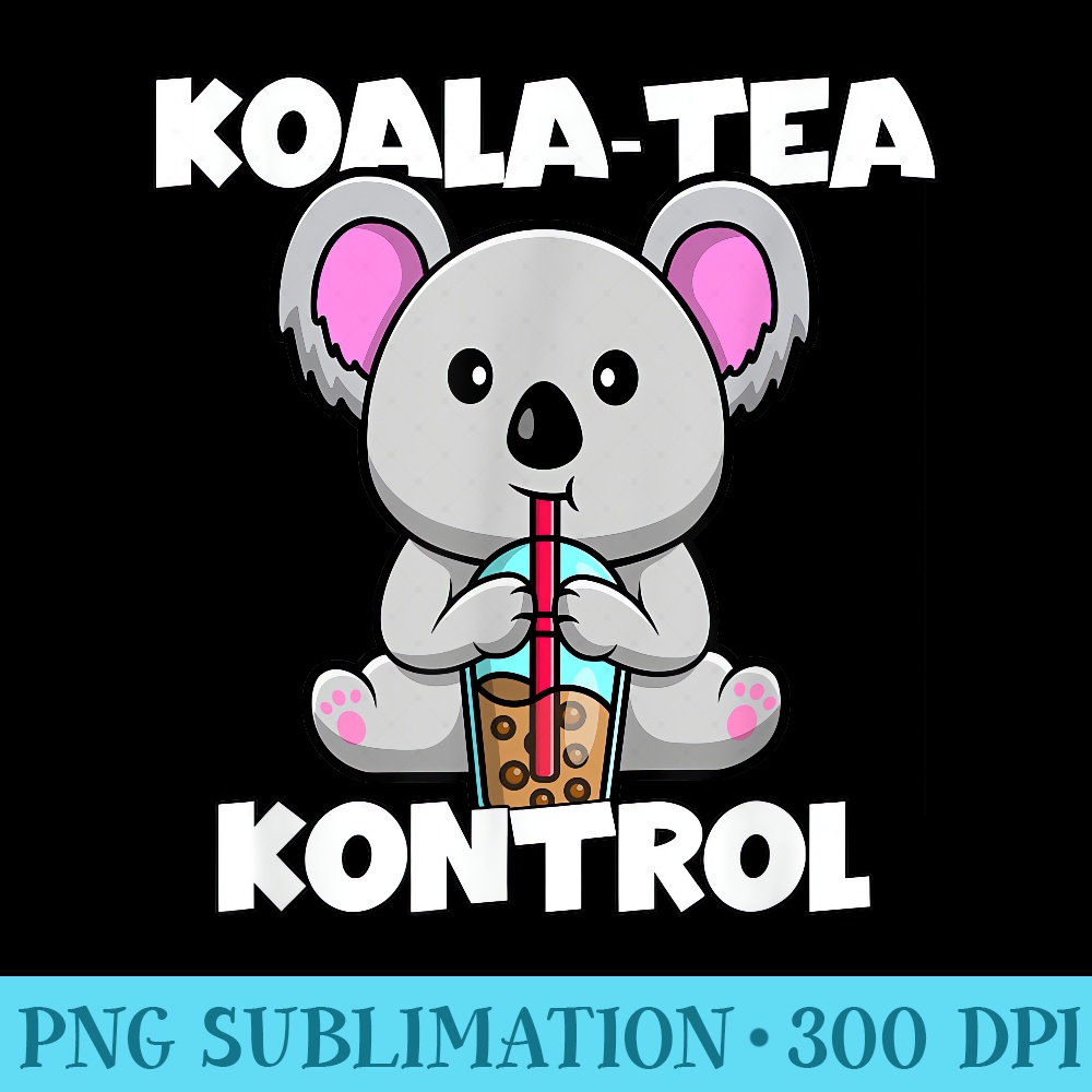 Koala Tea Boba Bubble Tea Milk Tea Pearls Kawaii Anime Bear - PNG Download Vector - Perfect for Sublimation Mastery