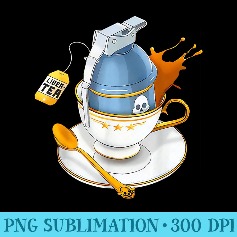 LiberTea Bomb On Tea Cup - PNG Download Transparent Background - Defying the Norms