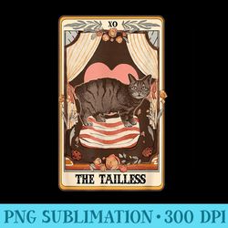 the tailless tarot card manx cat lover manx cat mom cat dad - ready to print png designs