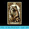 Raccoon Tarot Card The Hierophant Mystic Occult Raccoon - Download PNG Files - Perfect for Sublimation Mastery