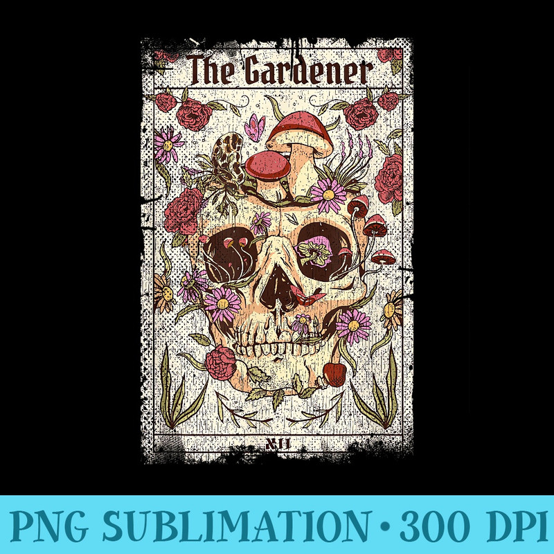 The Gardener Plant Lover Outfit Gardening Tarot Card - PNG Download Transparent Background - Defying the Norms