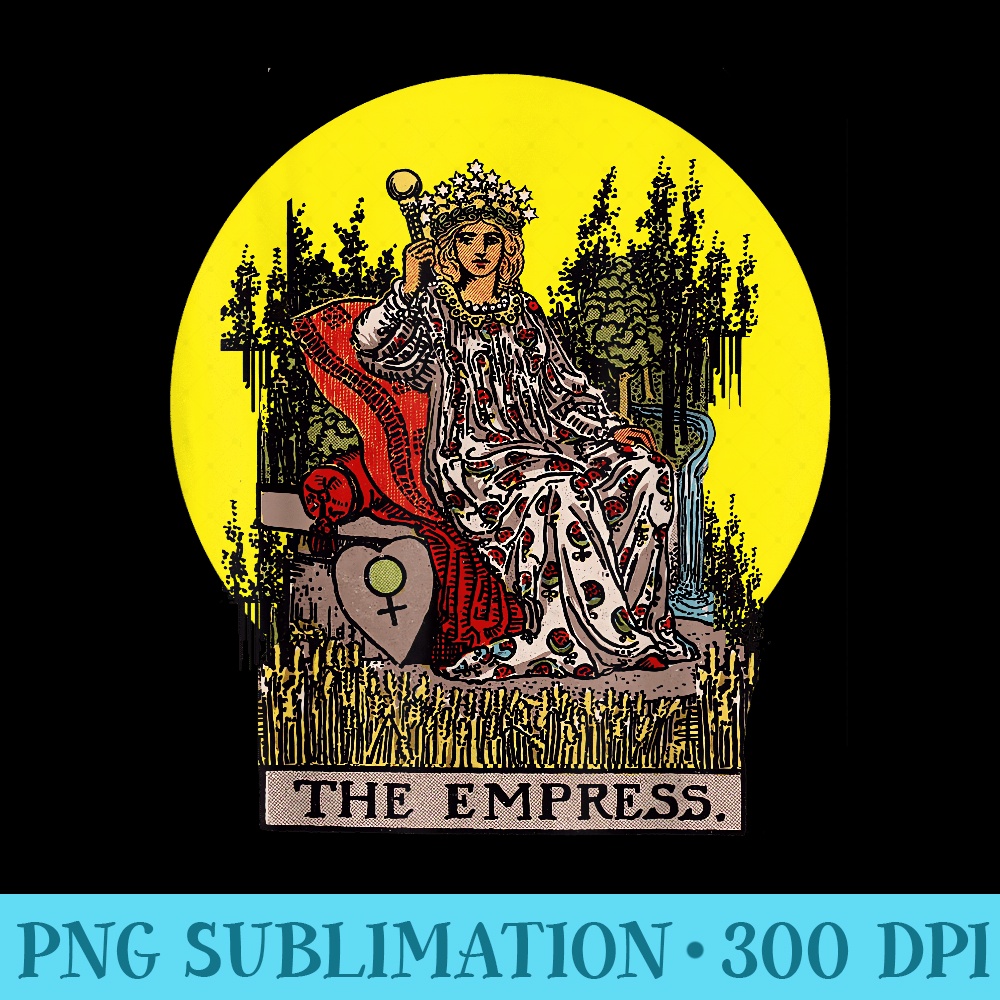 Tarot Card The Empress  Divination Major Arcana - Digital PNG Artwork - Capture Imagination with Every Detail