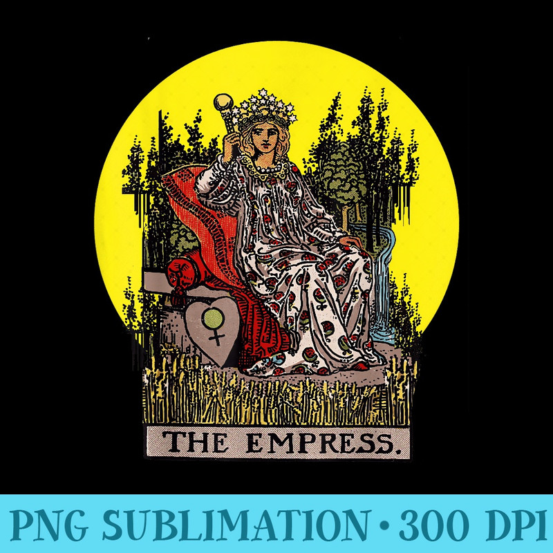 Tarot Card The Empress  Divination Major Arcana - Digital PNG Artwork - Capture Imagination with Every Detail