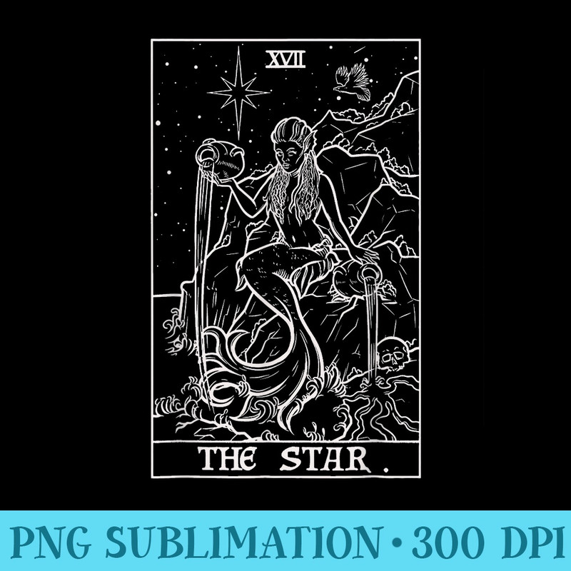 The Star Tarot Card - Sublimation graphics PNG - Instant Access To Downloadable Files