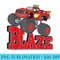 Blaze The Monster Machines Smiling Truck T - Unique PNG Artwork - Eco Friendly And Sustainable Digital Products
