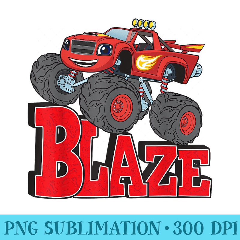 Blaze The Monster Machines Smiling Truck T - Unique PNG Artwork - Eco Friendly And Sustainable Digital Products