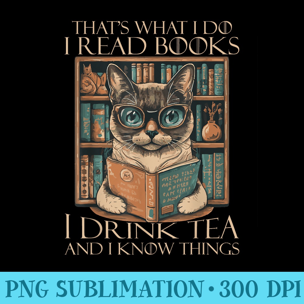Thats What I Do I Read Books I Drink Tea And I Know Things - PNG Graphics Download - Fashionable and Fearless