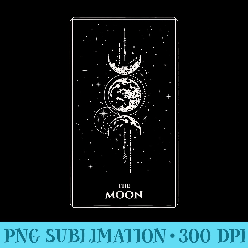 The Moon Tarot Card Illusion Intuition Mystery Lunar Cycle - PNG Download High Quality - Fashionable and Fearless