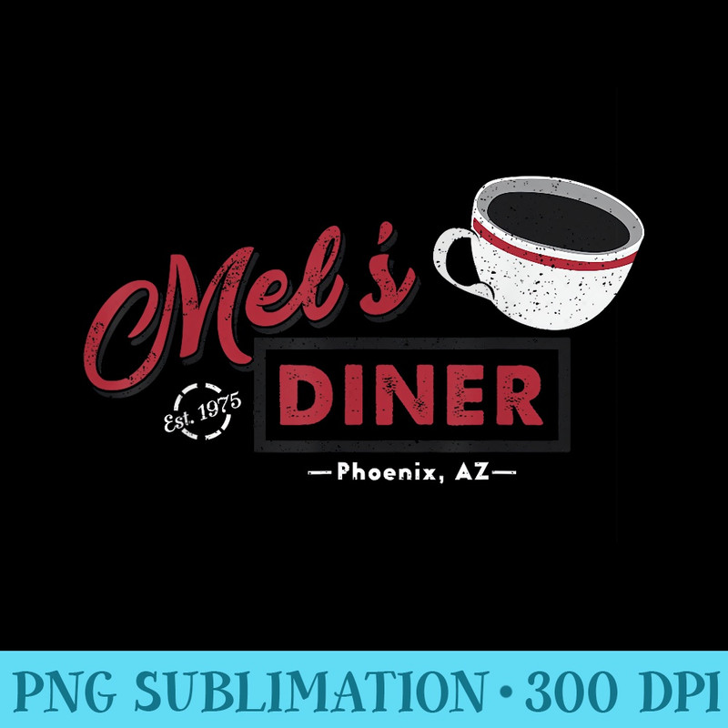 Mels Diner Mens Unisex Super for Mens, Women - Transparent Shirt Clip Art - Premium Quality PNG Artwork