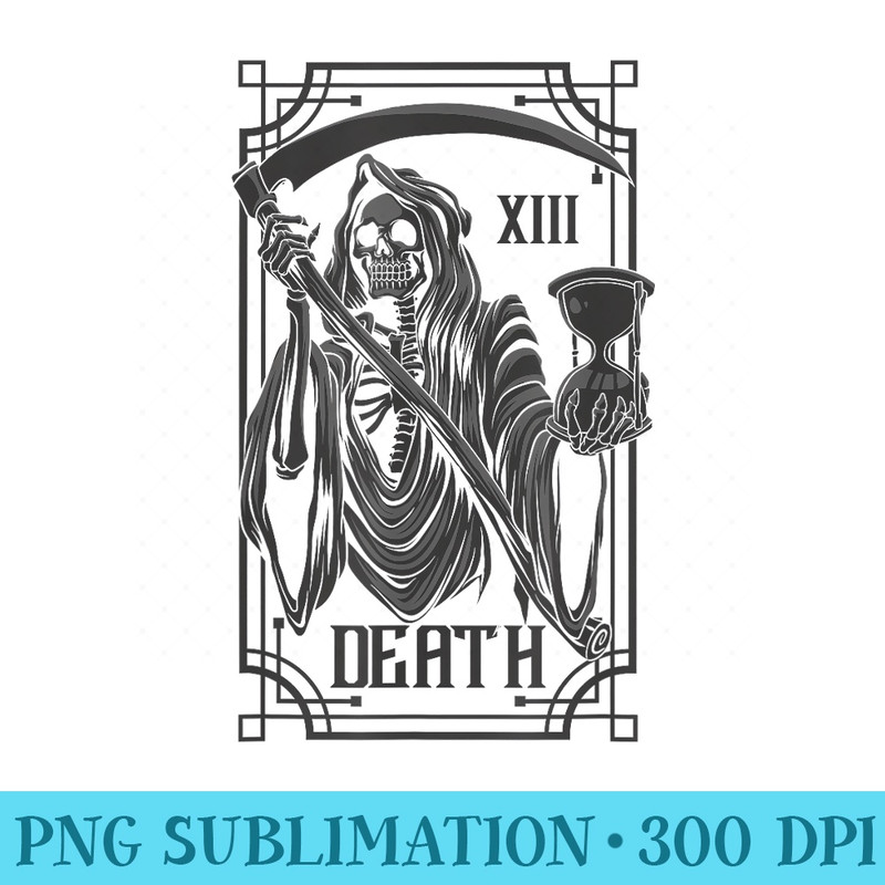 Tarot Card Goth Death Grim Reaper Occult Pagan Satanic - PNG design assets - Trendsetting And Modern Collections