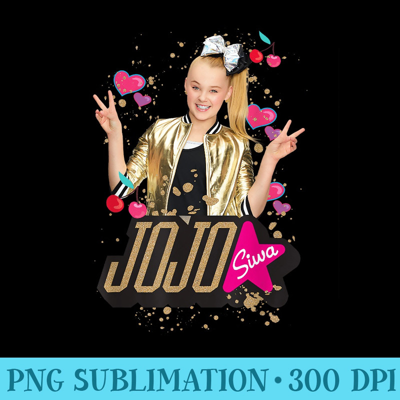 JoJo Siwa With Gold Glitter Splatter T - PNG Clipart Download - Boost Your Success with this Inspirational PNG Download