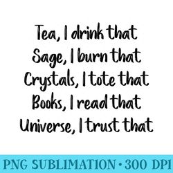 mystical metaphysical good energy sage, crystals, tea, book - png download clipart