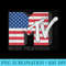 MTV American Flag Stars And Stripes Logo Premium - PNG Download Website - Bold & Eye-catching
