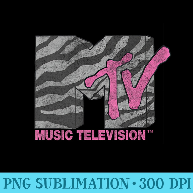 MTV Zebra Print MTV Logo - PNG design assets - Unique And Exclusive Designs