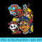 Nickelodeon Water Color Paw Patrol Group T - PNG Download Button - Transform Your Sublimation Creations